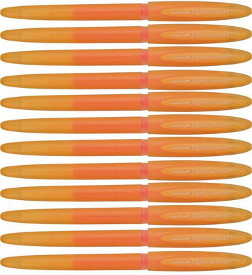 Accessotech 12 Pack Uniball Orange Rollerball Pens 0.7mm Medium Tip from B&Q