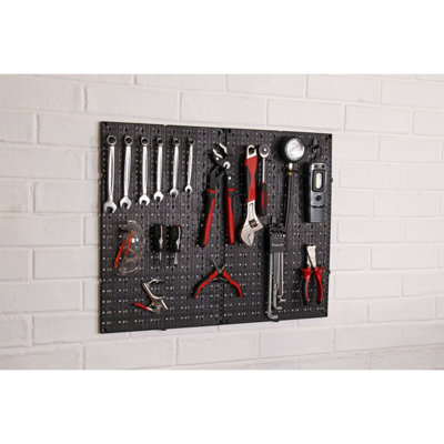 495 x 610mm Composite Wall Pegboard Set - Garage Tool Storage / Management Tidy