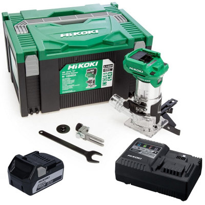 Hikoki M1808Dajpz 1/4In Cordless Router Trimmer 18V 1 X 5.0Ah Li-Ion Cased Kit from B&Q