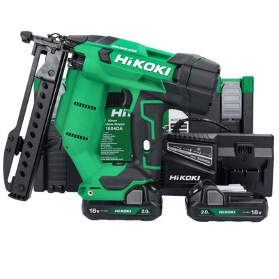 Hikoki Nt1804Dajxz 18V Cordless Brushless 18G Narrow Crown Stapler With 2 X 2.0Ah BatteriesCharger & Case from B&Q