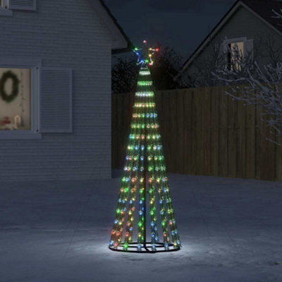 Berkfield Christmas Tree Light Cone 275 Leds Colourful 180 Cm