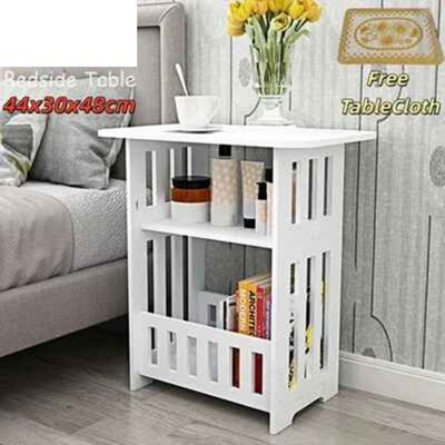 Bedside Table With Storage ShelfModern Side End Coffee And Tea Nightstand Cabinet from B&Q