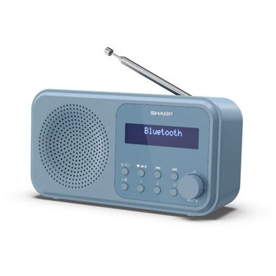 Sharp Dr-P420(Bl) Tokyo Portable Radio Dab/dab+/fmSteel Blue from B&Q