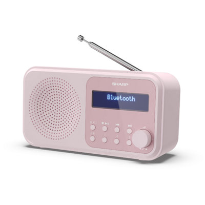 Sharp Dr-P420(Pk) Tokyo Portable Radio Dab/dab+/fmBlossom Pink from B&Q