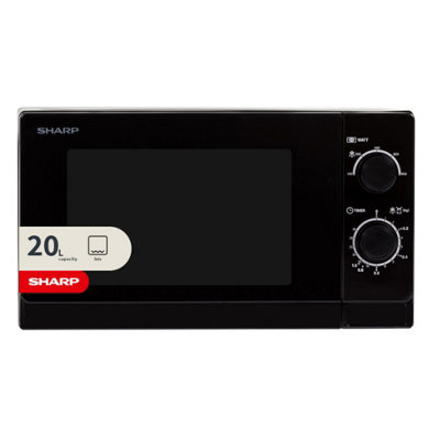 B&Q -  Sharp 20L Black 800W Manual Microwave With Defrost & 5 Power Levels