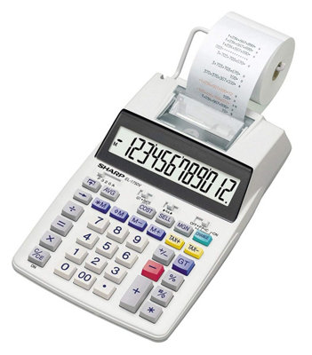Sharp EL1750V 12 Digit Printing Calculator without Adaptor White - Image 3