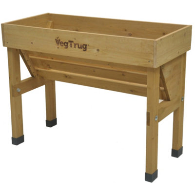 Vegtrug Small Wall Hugger Raised Wooden Planter Fsc Cedar Natural 1034mm X 460mm X 800mm from B&Q