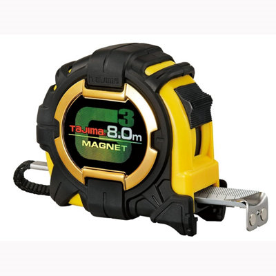 Tajima 8M G Lock Magnetic Metric Tape Measure Extra Wide 27mm Blade Tag3M780Mt from B&Q