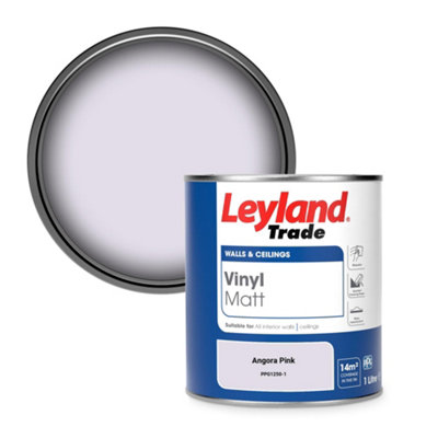 Leyland Trade Vinyl Matt Walls & Ceilings Emulsion Paint Angora Pink (Ppg1250-1) 1L from B&Q