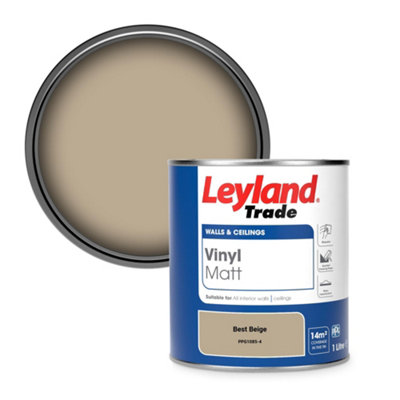 B&Q -  Vinyl Matt Walls & Ceilings Emulsion Paint Best Beige (Ppg1085-4) 1L