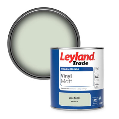Leyland Trade Vinyl Matt Walls & Ceilings Emulsion Paint Lime Spritz (Ppg1121-2) 1L from B&Q