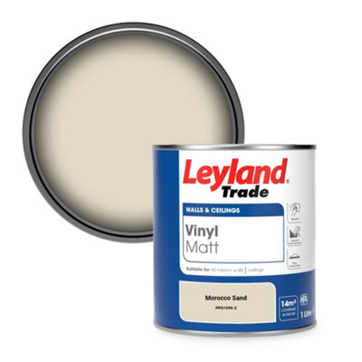 Leyland Trade Vinyl Matt Walls & Ceilings Emulsion Paint Morocco Sand (Ppg1096-2) 1L from B&Q