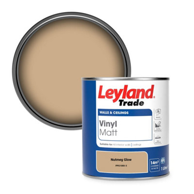 Leyland Trade Vinyl Matt Walls & Ceilings Emulsion Paint Nutmeg Glow (Ppg1080-3) 1L from B&Q
