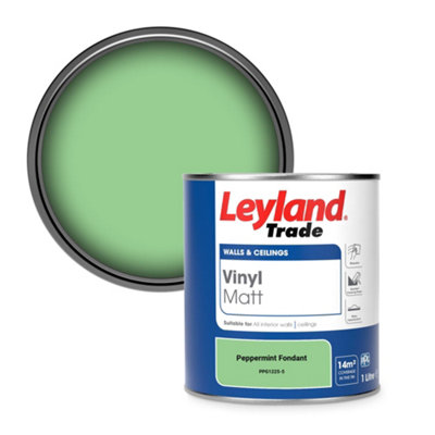 Leyland Trade Vinyl Matt Walls & Ceilings Emulsion Paint Peppermint Fondant (Ppg1225-5) 1L from B&Q
