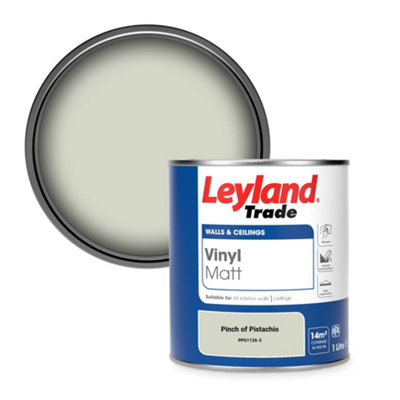 Leyland Trade Vinyl Matt Walls & Ceilings Emulsion Paint Pinch Of Pistachio (Ppg1126-3) 1L from B&Q