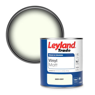 Leyland Trade Vinyl Matt Walls & Ceilings Emulsion Paint (0005-G50Y) 1L from B&Q