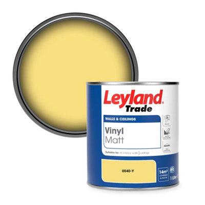 Leyland Trade Vinyl Matt Walls & Ceilings Emulsion Paint (0040-Y) 1L from B&Q