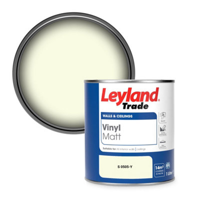 Leyland Trade Vinyl Matt Walls & Ceilings Emulsion Paint (S 0505-Y) 1L from B&Q