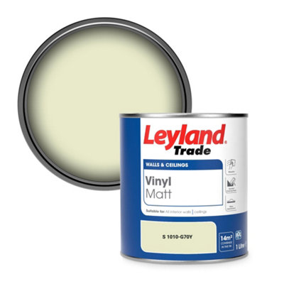 Leyland Trade Vinyl Matt Walls & Ceilings Emulsion Paint (S 1010-G70Y) 1L from B&Q