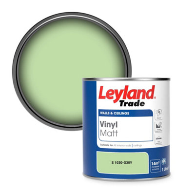 Leyland Trade Vinyl Matt Walls & Ceilings Emulsion Paint (S 1030-G30Y) 1L from B&Q