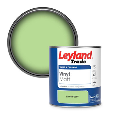 Leyland Trade Vinyl Matt Walls & Ceilings Emulsion Paint (S 1040-G30Y) 1L from B&Q