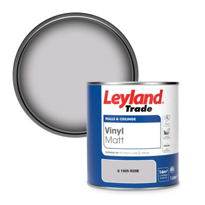 Leyland Trade Vinyl Matt Walls & Ceilings Emulsion Paint (S 1505-R20B) 1L from B&Q
