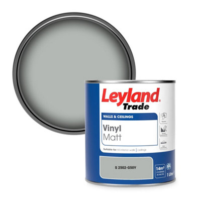 Leyland Trade Vinyl Matt Walls & Ceilings Emulsion Paint (S 2502-G50Y) 1L from B&Q