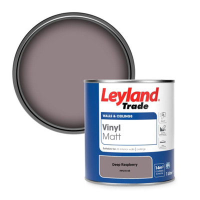 Leyland Trade Vinyl Matt Walls & Ceilings Emulsion Paint Deep Raspberry (Ppg18-08) 1L from B&Q