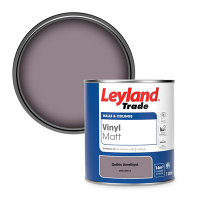 Leyland Trade Vinyl Matt Walls & Ceilings Emulsion Paint Gothic Amethyst (Ppg1046-5) 1L from B&Q