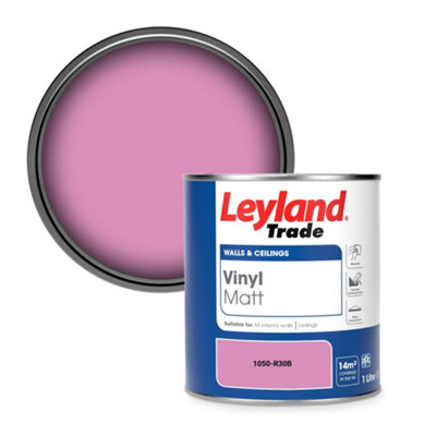 Leyland Trade Vinyl Matt Walls & Ceilings Emulsion Paint (1050-R30B) 1L from B&Q
