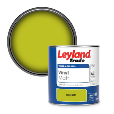 Leyland Trade Vinyl Matt Walls & Ceilings Emulsion Paint (1080-G60Y) 1L from B&Q