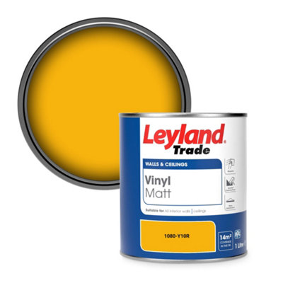 Leyland Trade Vinyl Matt Walls & Ceilings Emulsion Paint (1080-Y10R) 1L from B&Q