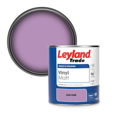 Leyland Trade Vinyl Matt Walls & Ceilings Emulsion Paint (2040-R40B) 1L from B&Q