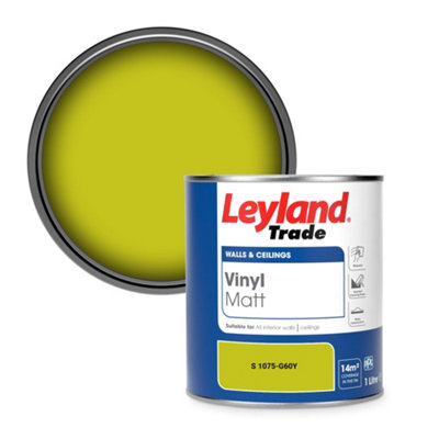 Leyland Trade Vinyl Matt Walls & Ceilings Emulsion Paint (S 1075-G60Y) 1L from B&Q