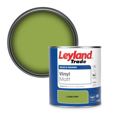 Leyland Trade Vinyl Matt Walls & Ceilings Emulsion Paint (S 2060-G40Y) 1L from B&Q