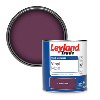 Leyland Trade Vinyl Matt Walls & Ceilings Emulsion Paint (S 5040-R30B) 1L from B&Q