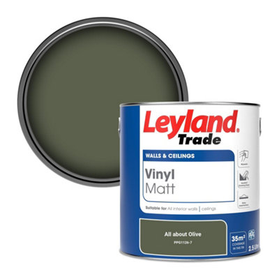 Leyland Trade Vinyl Matt Walls & Ceilings Emulsion Paint All About Olive (Ppg1126-7) 2.5L from B&Q
