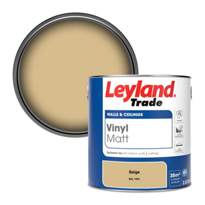 Leyland Trade Vinyl Matt Walls & Ceilings Emulsion Paint Beige (Ral 1001) 2.5L from B&Q