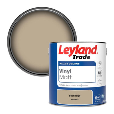 B&Q -  Vinyl Matt Walls & Ceilings Emulsion Paint Best Beige (Ppg1085-4) 2.5L