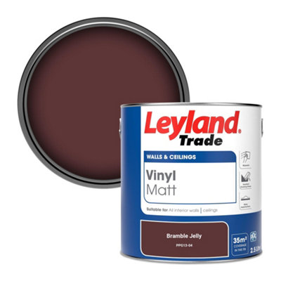 Leyland Trade Vinyl Matt Walls & Ceilings Emulsion Paint Bramble Jelly (Ppg13-04) 2.5L from B&Q