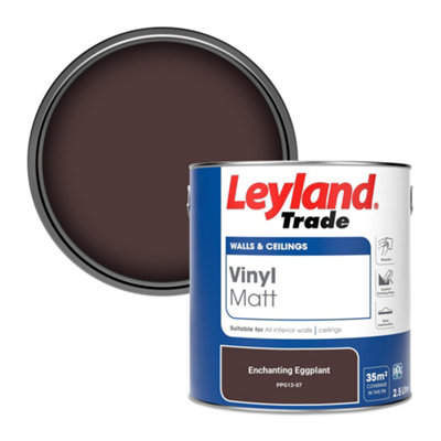 Leyland Trade Vinyl Matt Walls & Ceilings Emulsion Paint Enchanting Eggplant (Ppg13-07) 2.5L from B&Q