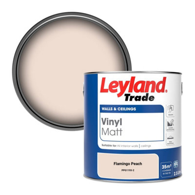 Leyland Trade Vinyl Matt Walls & Ceilings Emulsion Paint Flamingo Peach (Ppg1193-2) 2.5L from B&Q