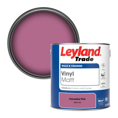 Leyland Trade Vinyl Matt Walls & Ceilings Emulsion Paint Florentine Pink (Ppg17-09) 2.5L from B&Q