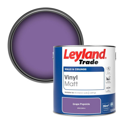 Leyland Trade Vinyl Matt Walls & Ceilings Emulsion Paint Grape Popsicle (Ppg1249-6) 2.5L from B&Q