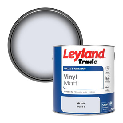 Leyland Trade Vinyl Matt Walls & Ceilings Emulsion Paint Iris Isle (Ppg1248-2) 2.5L from B&Q