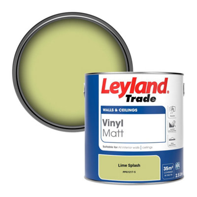 Leyland Trade Vinyl Matt Walls & Ceilings Emulsion Paint Lime Splash (Ppg1217-5) 2.5L from B&Q