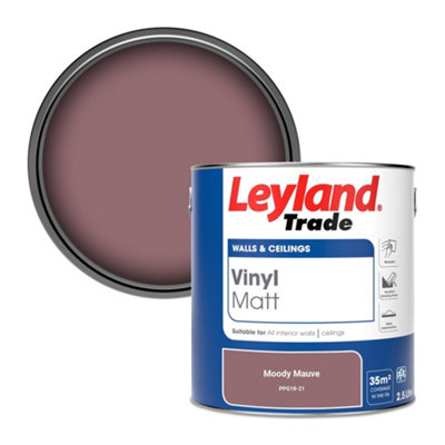 Leyland Trade Vinyl Matt Walls & Ceilings Emulsion Paint Moody Mauve (Ppg18-21) 2.5L from B&Q