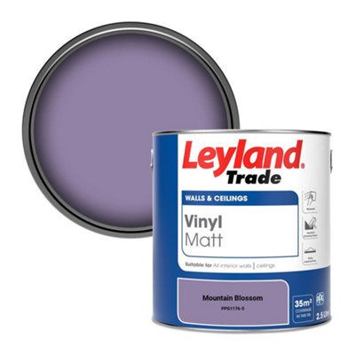 Leyland Trade Vinyl Matt Walls & Ceilings Emulsion Paint Mountain Blossom (Ppg1176-5) 2.5L from B&Q