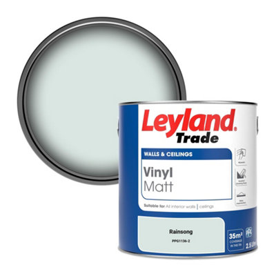 B&Q -  Vinyl Matt Walls & Ceilings Emulsion Paint Rainsong (Ppg1136-2) 2.5L