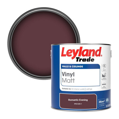 Leyland Trade Vinyl Matt Walls & Ceilings Emulsion Paint Romantic Evening (Ppg1049-7) 2.5L from B&Q